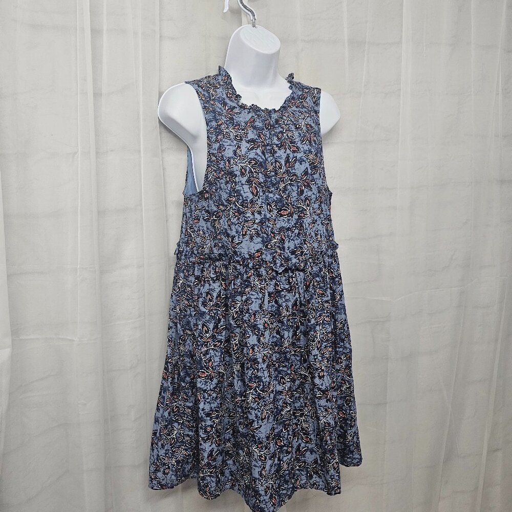 Lucky Brand Dress Blue Floral Boho Cottage Hippie Sleeveless M - Picture 5 of 14
